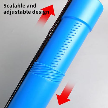 Telescoping Poster and Document Storage Tube, Extendable Carrying Case, Portable Art and Holder for Architect and Artist - color: Blue