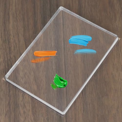 QWORK Monoprinting Print Plate, 8" X 10" and 5" X 7" Gel Plate, 2 Pack Art Plate, Reusable Gel Printing Plate, Printmaking Supplies