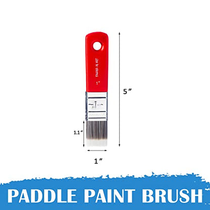Falling in Art Flat Paddle Paint Brush, Scale Brush for Oil and Acrylic Paints,1 Inch - color: Flat, size: 1''