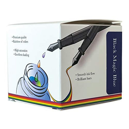 Private Reserve Premium Fountain Pen Ink, 60ml Bottle, Black Magic Blue | Premium fountain pen ink with smooth flow, rich color, and reliable everyday writing performance. - color: Black Magic Blue