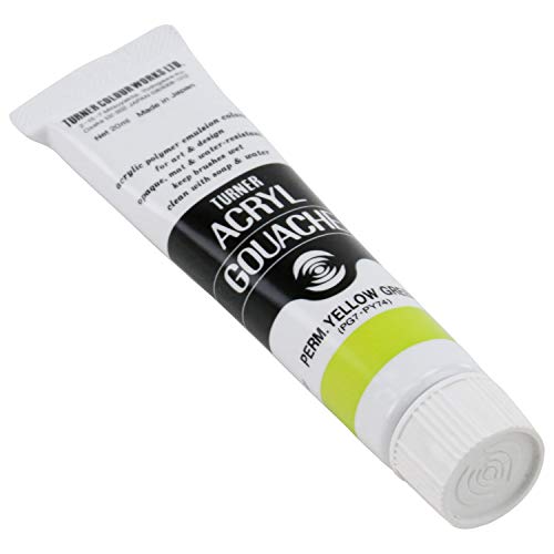 Turner Colour Works Acryl Gouache Artist Acrylic Paint - Single 20 ml Tube - Permanent Yellow Green - color: Permanent Yellow Green, size: 0.7 Fl Oz (Pack of 1)