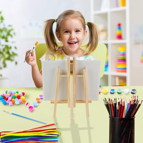 16"x7.7" Wooden Easel, Easel Stand for Painting, Tabletop Easel for Artist/Students/Beginners, Portable Canvas Photo Picture Sign Holder 8Pack - style: 16'' - 8 PK