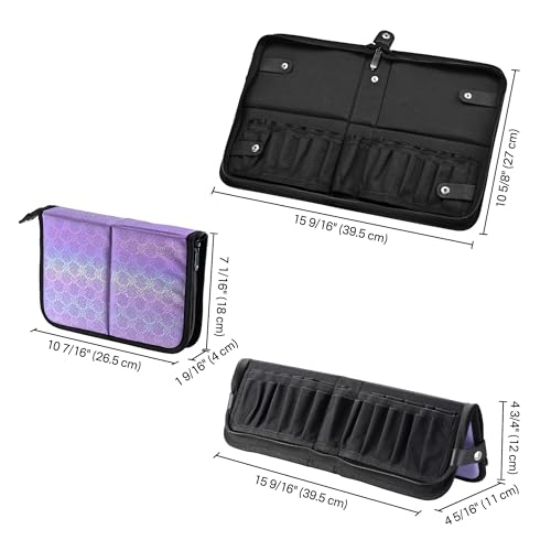 BYOOTIQUE Makeup Brush Holder Bag Foldable Cosmetic Case ForgetMeNot Purple - color: ForgetMeNot Purple