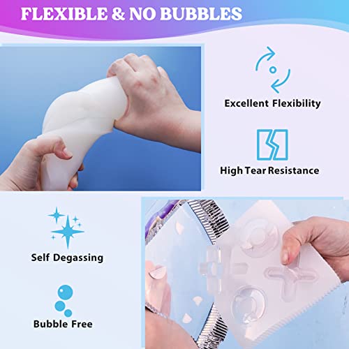 LET'S RESIN 8oz Silicone Mold Making Trial Kit, Fast Cure Mold Making Silicone Rubber, Easy Mixing, Flexible Platinum Cured Molding Silicone for Casting Resin Molds & Silicone Molds (Translucent) - size: 8oz