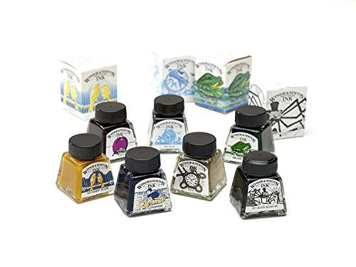 Winsor & Newton Drawing Ink, 30ml Bottle, Silver - color: Silver, style: 30ml Bottle