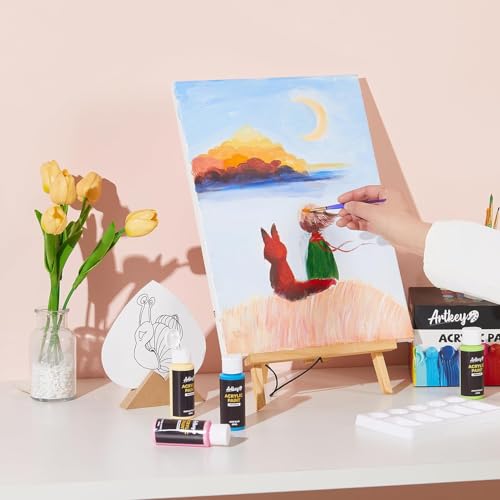 Artkey Lemon Yellow Acrylic Paint - 2oz/59ml Acrylic Paints Professional Artists Painting Kit for Canvases Fabric Rock Leather Easter Egg Wood Ceramic Glass Art Craft Painting - color: Lemon Yellow, style: Basics