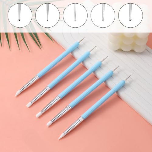 JJUNW 15 Pcs Silicone Clay Sculpting Tools, Pottery Tools Modeling Dotting Tool, Silicone Sculpting Brush for Adults, Rock Painting, Nail Art, DIY, Drawing, Art Modeling, Shaping, Pottery Craft