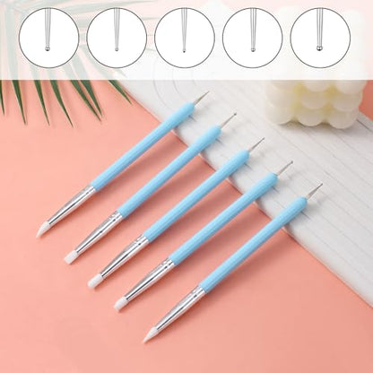 JJUNW 15 Pcs Silicone Clay Sculpting Tools, Pottery Tools Modeling Dotting Tool, Silicone Sculpting Brush for Adults, Rock Painting, Nail Art, DIY, Drawing, Art Modeling, Shaping, Pottery Craft
