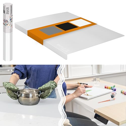 Silicone Mat for Kitchen Counter with "Edge Protection" – Quartz Countertop Protector Mats – Silicone Heat Resistant Mat – No Folds or Wrinkles – 1.5mm Thick, 24"x16", Translucent - color: Translucent, size: 24"L x 16"W