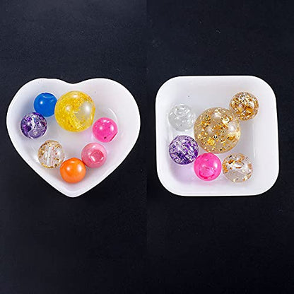 2 Pack Heart Shape Small Storage Box Resin Mold,Square Shape Jewelry Mini Bowl Silicone Mold, Cute Decorative Dish Containers Epoxy Casting Mold for Small Items Crafts Jewelry Art