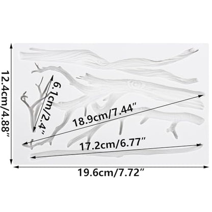 Tree Branch Polymer Clay Mold Tree Branch Silicone Molds for DIY Crafts Epoxy Resin Casting Air Dry Polymer Clay Plaster Jewelry Making - color: Style C