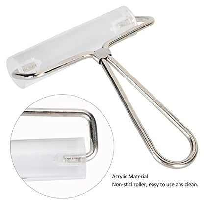 Sunicon Acrylic Roller, with Handle Transparent Polymer Clay Non stick Craft Pottery Ceramic Sculpture Hand Tool (10cm roller) - size: 10cm roller