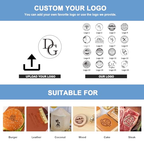 KAINSY Custom Electric Branding Iron for Wood - Wood Branding Iron Personalized Wood Burning Letter Stamps - Make Your Logo into Metal Stamp for Leather Food - Wedding Gifts Woodworking Tools(3.5Inch) - size: 3.5Inches