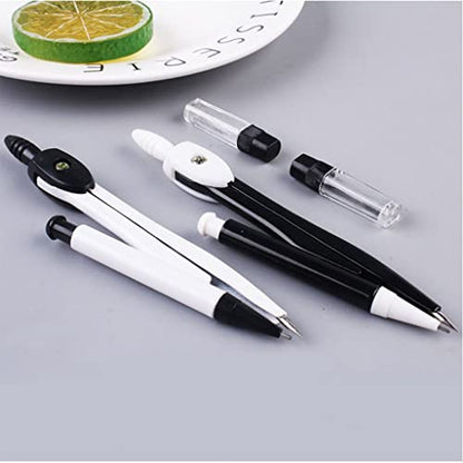 LUNIZ Drawing Compass Compass Metal Student Exam Drawing Size Stationery Set School Study Stationery Multifunctional Compass Straight Ruler Triangle Drafting Tools