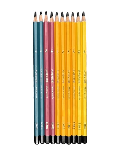 Pencil Set for Drawing,Sketching Pencils,Artist Pencils,Drawing Supplies For Adults,Matte Pencil:HB, 2B, 4B*2, 6B*2, 14B*2, 20B*2.(C.10 pieces)