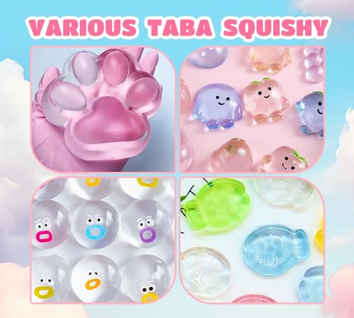 Liquid Silicone for Taba Squishy Kit- 18oz Transparent Liquid Silicone, Super Soft Fast Cure Rubber for Taba Squishies Molds, DIY Squishy Maker Kit for Cat Paw Casting Molding, Stress Relief Craft
