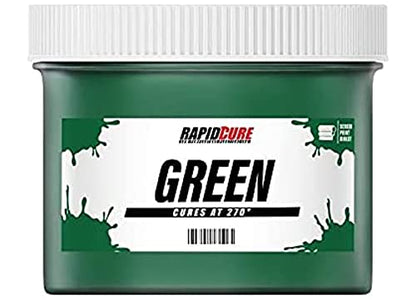 Rapid Cure® Screen Printing Ink Green (8oz.) - Plastisol Ink for Screen Printing, Fast Curing Fabric Paint - Screen Print Direct®, USA Made - color: Green, size: 8 fl oz