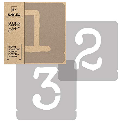 NAKLEO 12 Pcs Numbers and Symbols 2.8 Inch, Plastic Stencils for Crafts Reusable Typewriter, 12 Sheets for Painting, Template Art, Wall, Wood, Fabric - color: Typewriter, size: 2.8" x 2.8"