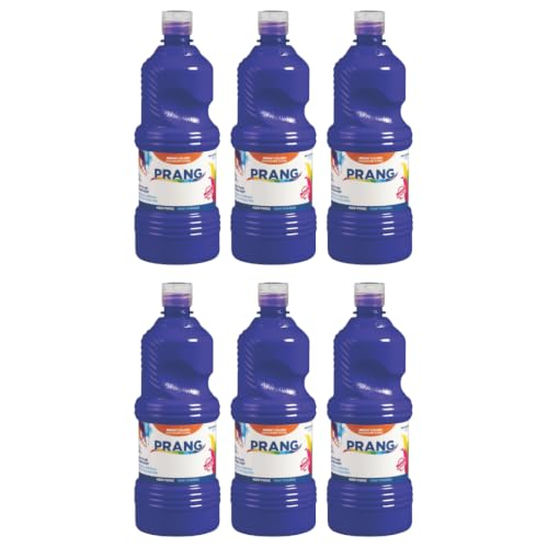 Prang Ready-to-Use Tempera Paint Quart, 32 oz., Blue, 6 Count - color: Blue (Pack of 6)