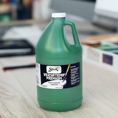 Sax Versatemp Premium Heavy-Bodied Tempera Paint, Green, 1 Gallon