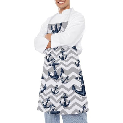 Cooking Apron for Adults with Pockets, Waterproof Oil Resistant Bib for Kitchen Restaurant BBQ Baking - color: Style (332)