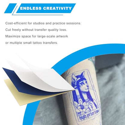 Emalla Tattoo Transfer Paper 200 Sheets, Thermal Stencil Paper for Tattooing A4 Professional Tracing with Crisp Transfer 4 Layer Stencil Paper 8.27" x 12" Tattoo Supplies for Studios & Beginners - size: 200pcs