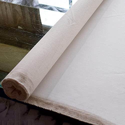 Painting Canvas Roll One Roll Professional Blank Canvas for Painting Layer Acrylic Oil Painting Canvas Linen Blend Primed Art Supplies for Artist Natural Cotton Canvas Fabric - color: 28 X 500cm