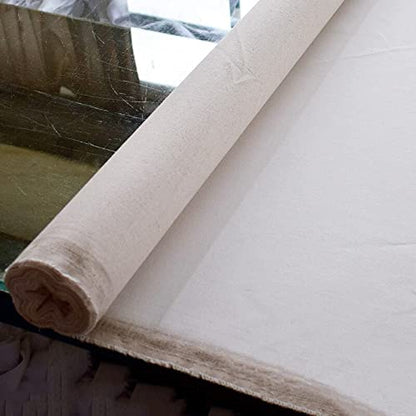 Painting Canvas Roll One Roll Professional Blank Canvas for Painting Layer Acrylic Oil Painting Canvas Linen Blend Primed Art Supplies for Artist Natural Cotton Canvas Fabric - color: 48 X 500cm