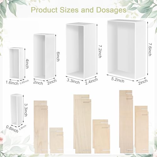 Large Resin Molds, Rectangle Silicone Molds for Epoxy Resin, 5 PCS Cuboid Resin Moulds with Wooden Support, Deep Casting Molds for Preserving Flowers, Insect Specimens, DIY Gifts, Furniture Decoration - size: Rectangle Resin Molds