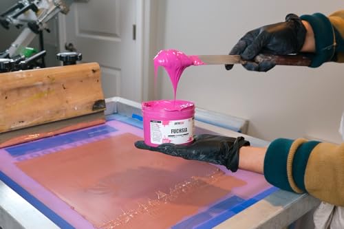 Rapid Cure® Screen Printing Ink Pink (Quart - 32oz.) - Plastisol Ink for Screen Printing, Fast Curing Fabric Paint - Screen Print Direct®, USA Made - color: Flower Power Pink, size: 32 fl oz