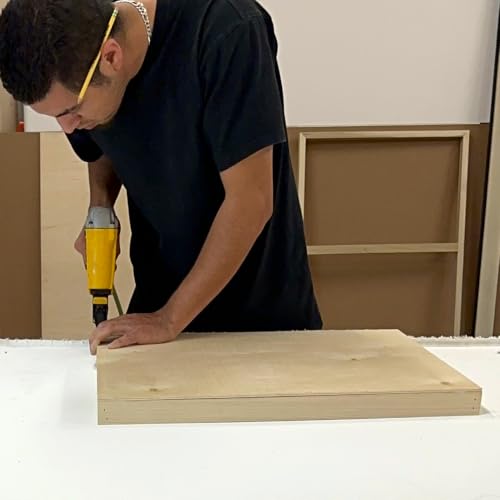 (Pack of 2) Extra Large 40x60 Inch Cradled Wood Panels, Vertical Unfinished Gallery Birch Wood Panel with Art Shipping Crate, 2 Inch Depth Stretcher Bar for Acrylic Oil Mix Media Painting
