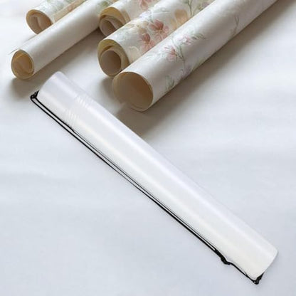 Fancyes Extendable Poster Storage Tube, 20"-37" Adjustable Length with Shoulder Strap, for Drawings Documents and Paper Rolls - color: White