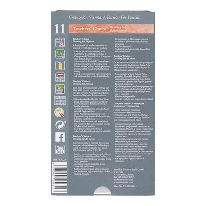 Cretacolor Teacher's Choice Drawing Sets, Tin Set of 11