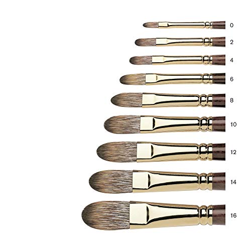 Winsor & Newton Monarch Filbert Long Handle Brush, Size 2 - size: #2, style: Filbert