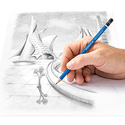 Staedtler Mars Lumograph 8H Graphite Art Drawing Pencil, Hard, Break-Resistant Bonded Lead, 12 Pack, 100-8H - style: 8H