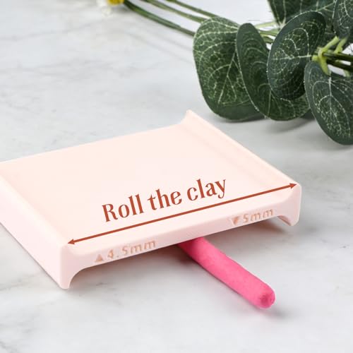 Polymer Clay Bead Roller Set, Clay Tube Hoop Roller Guide Clay Roller for Jewelry Crafts, Clay Rolling Strip Shape Maker,4.5/3.5/2.5/1.5/05mm - color: Style 2