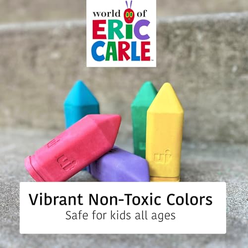 Urban Infant Non-Toxic Sidewalk Chalk for Toddlers 1-3 and Kids - Washable Outdoor Jumbo Chalk - The Very Hungry Caterpillar - color: Caterpillar