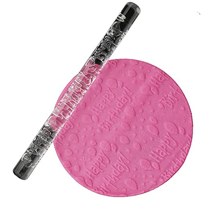 Rengue Acrylic Rolling Pin with 28 Patterns, Compliant Material, Comfortable Grip, 16 X 1 Cm, Lightweight for Dough and Pastry Acrylic Rolling Pin with 28 Patterns, Nan Kitchen (#11) - size: 51035 birthday