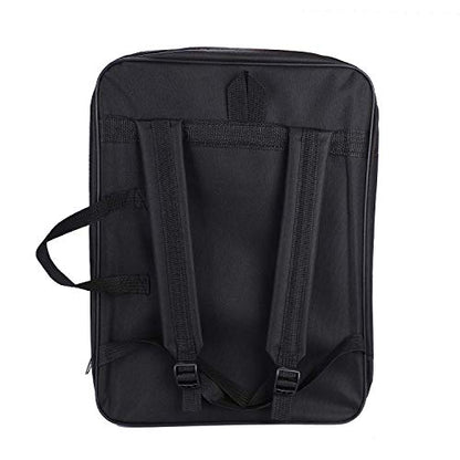 haozaikeji A3 Artist Portfolio Carrying Case Portable Draw Board Painting Pad Backpack Waterproof Heavy Duty Canvas Shoulder Bag Sketching Painting Art Supplies Carry Bag Black - color: Black
