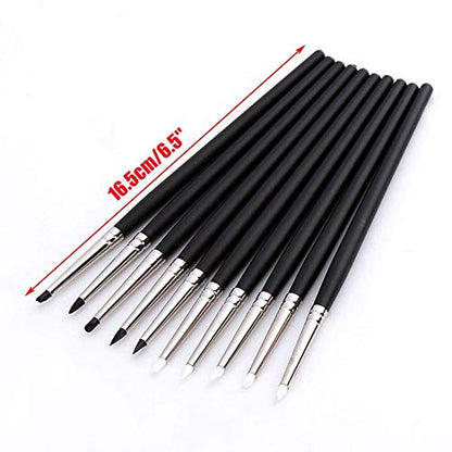 5-PACK Silicone Brush Pens,Paint Brush Set,Clay Sculpting Tools for Shaping Modeling Smoothing Pottery Decorating Pastel Blending Masking Fluid Nail Art Work