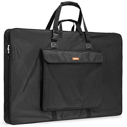 Nicpro Art Portfolio Bag 24 x 36 Inches Waterproof Nylon Artist Carrying Bag Soft Sided with Shoulder Strap, Storage Case for Artwork Sketch Drawing Canvas Photography Poster Solar Panel - size: 24 x 36 inches