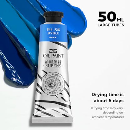Paul Rubens Oil Paint, 20 Colors*50ml LargeTubes & 3 * 50 ml LargeTubes Titanium White,Professional Oil Colors with High Saturation, Creamy Texture and Consistency,Art Supplies for Artists, Students,