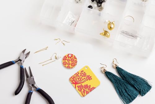 Flowers Polymer Clay Texture Mat for Earrings Jewelry Making, Dandelion Floral Clay Texture Sheets for Polymer Clay Projects Floral Stamps for Clay Earrings Tools