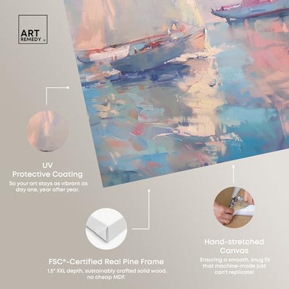 Art Remedy Set Sail Gallery Wrapped Sailing 1 Piece Canvas Wall Art, 16" x 20", Gallery Wrapped - color: Gallery Wrapped, size: 20"L x 16"W
