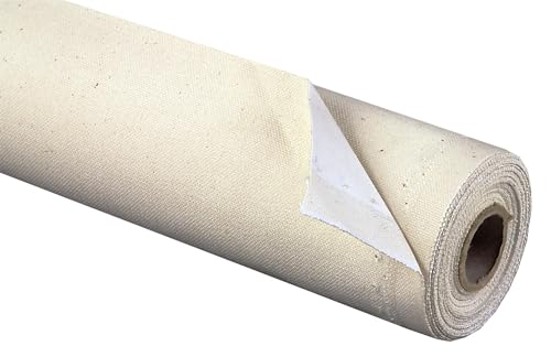 Creative Mark Spectrum Universal Unstretched Cotton Canvas Roll - 72" x 30 Yards 15 oz (17.4 oz Primed) Double Primed, Rich White Acid-Free Acrylic Priming, Canvas Rolls for Painting