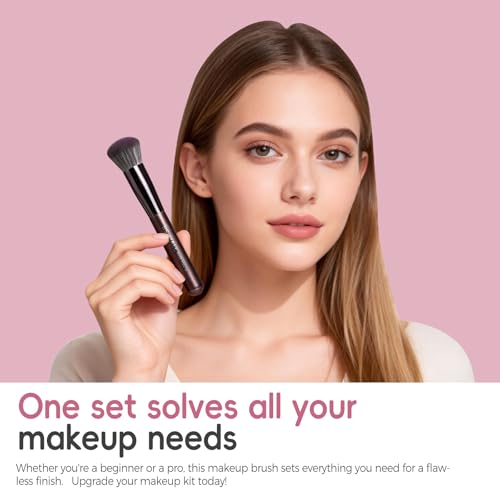 BS-MALL 14 Pcs Professional Makeup Brushes Set with Travel-friendly Case - Perfect for Eyeshadow Brush & Foundation Brush for Liquid Makeup - Gift for Daily Use & Multi Purpose Application - color: Coffee