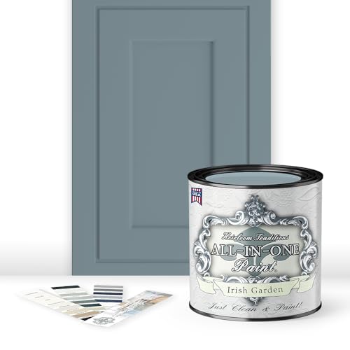 ALL-IN-ONE Paint by Heirloom Traditions, 2 Quart Cabinet Paint Bundle and Tool Kit - Irish Garden (blue green) - color: Irish Garden