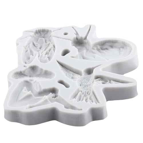 Insect Mushroom Polymer Clay Mold Beetle Snial Mushroom Bird Silicone Molds for DIY Crafts Epoxy Resin Casting Air Dry Polymer Clay Plaster Jewelry Making - color: Style J
