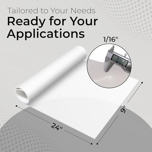Exactly Rubber - Translucent Silicone Sheet, 50A Durometer Rubber Sheet, Semi Clear Silicone, Resistant -80 to 450°F, Food-Grade Silicone Placemat, 450% Elongation, Made in the USA, 1/16 x 9” x 24” - size: 1/16 x 9 x 24