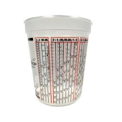 Disposable Solvent Resistant Cups with Graduations for Paint Mixing, Epoxy Resin Pour, Acrylic Paint and Stain 1 Quart 32 oz. Cups, 100 pack, for Body Shops, DIY, Garages, Dealerships, Made in USA